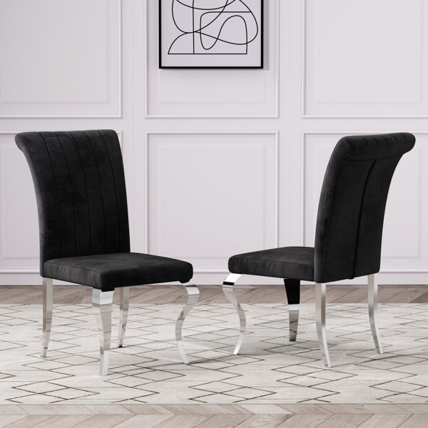 House of Hampton® Kimery Tufted Velvet Upholstered Parsons Chair Wayfair